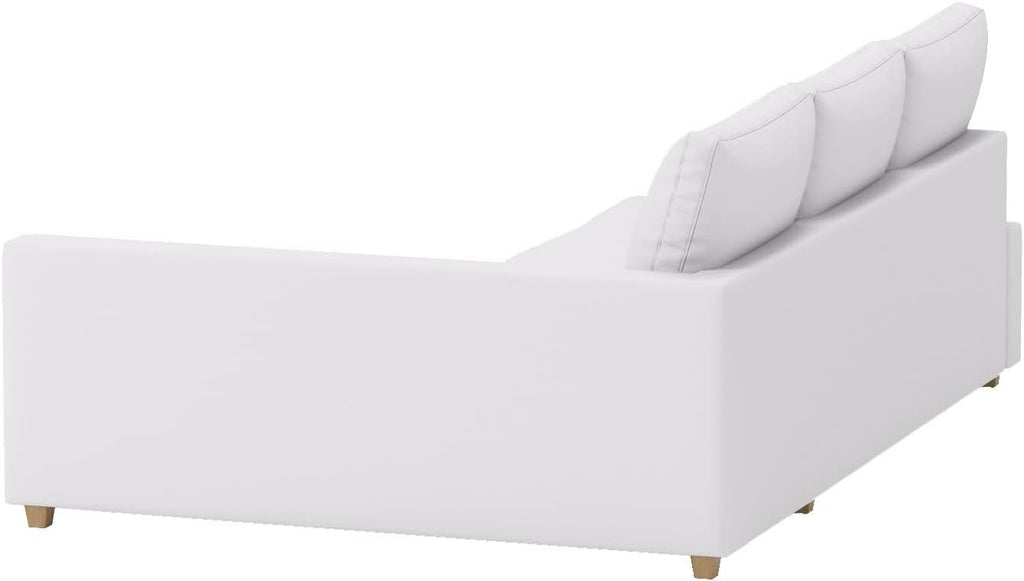 Durable Polyester Flax Friheten Sleeper Sofa Cover Replacement is Compatible with IKEA Friheten Sofa Bed, Or Corner, Or Sectional Slipcover. Sofa Cover Only (White Left Long)