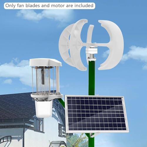 Wind Turbine Home Use Horizontal Generator Kits Blades with Controller400W 600W 800W 1000W 1200W No Noise Vertical Wind Turbine Generator, 12V 24V Portable Vertical Wind Power Turbine Genera