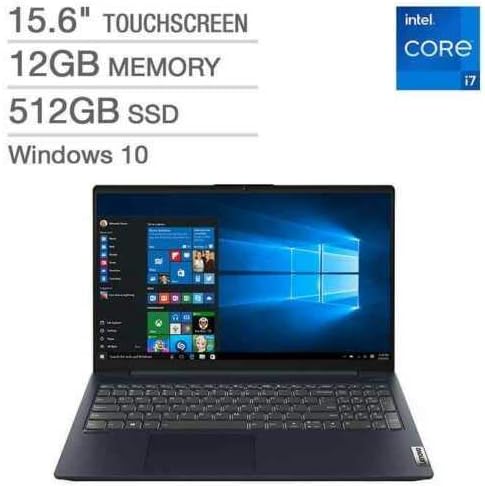Lenovo IdeaPad 5 15.6' FHD IPS Touchscreen Laptop | 11th Gen Intel Core i7-1165G7 | 12GB RAM | 512GB SSD | Backlit Keyboard | Fingerprint Reader | Windows 10
