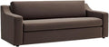 Modway Liora 87 Inch Stain-Resistant Performance Velvet Sofa in Chocolate Brown - 3 Seater Upholstered Sofa Couch for Living Room Seating - Comfy Deep Seat Sofa with Scoop Arms