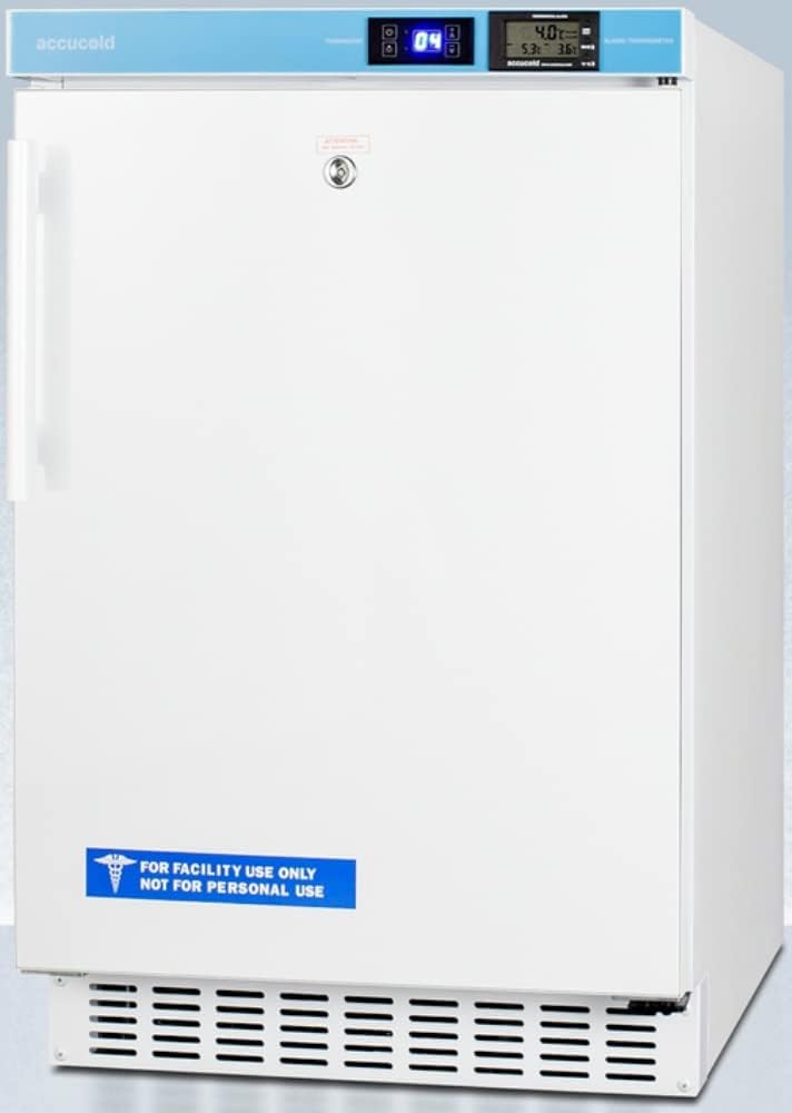 ACCUCOLD ACR45LCAL Pharmacy ADA Compliant 20' Wide Built-in Undercounter All-Refrigerator with NIST Calibrated Alarm/Thermometer, Vaccine Storage, Frost-Free, Self-Closing Door and Lock…