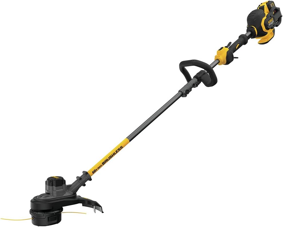 DEWALT FLEXVOLT 60V MAX* String Trimmer, Brushless, Two Speed, 15-Inch, 3-Ah Battery (DCST970X1)