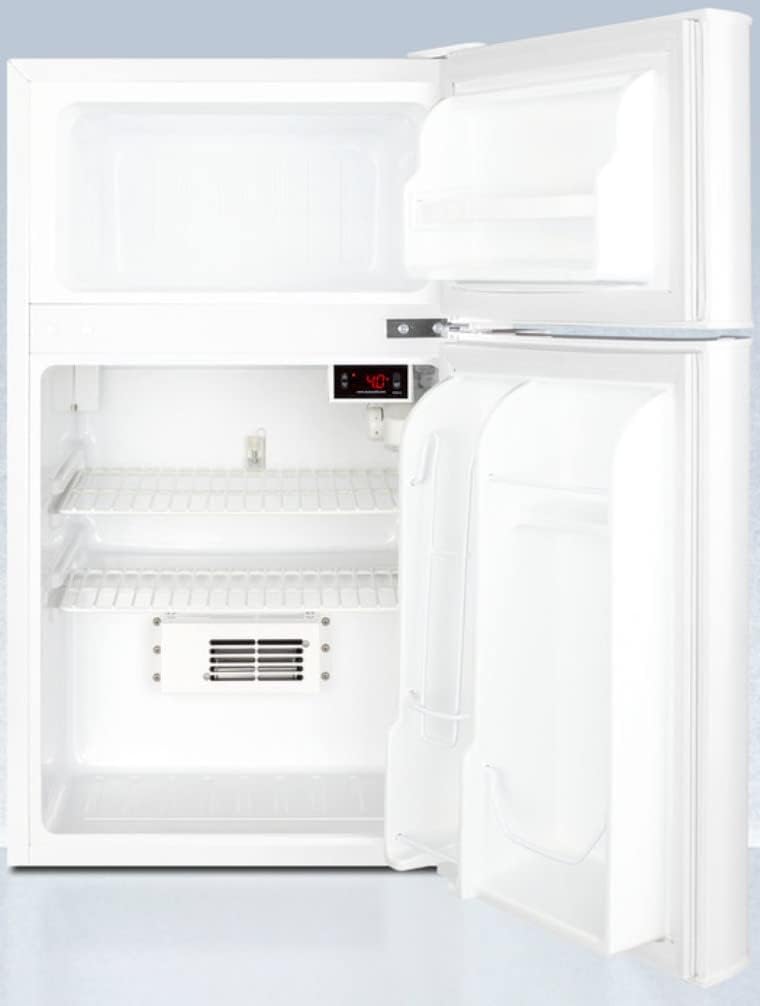 Summit Appliance AGP34RF General Purpose Counter Height 2-Door Refrigerator-Freezer with Digital Refrigerator Control, Internal Fan, Adjustable Wire Shelves, Door Storage and Alarm/Thermometer