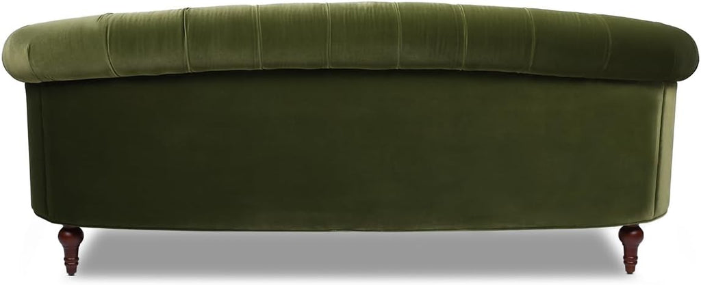 Jennifer Taylor Home La Rosa Victorian Chesterfield Tufted Sofa, Olive Green Performance Velvet