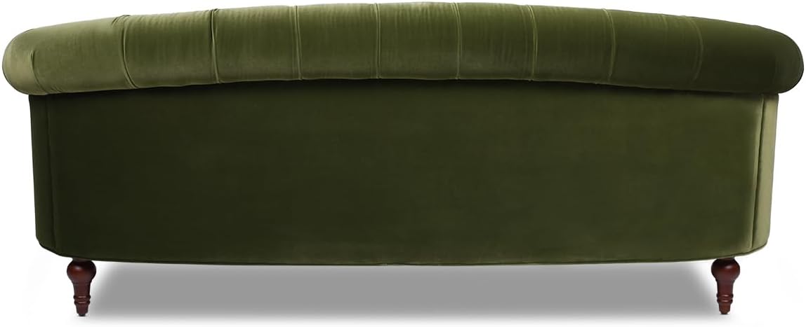 Jennifer Taylor Home La Rosa Victorian Chesterfield Tufted Sofa, Olive Green Performance Velvet