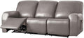 vctops 8 Pieces Waterproof Faux PU Leather Recliner Sofa Covers Stretch Soft 3 Seats Couch Cover Anti-Slip Sofa Slipcover Furniture Protector with Elastic Bottom for Kids Pet(Grey Brown,3 Seat)