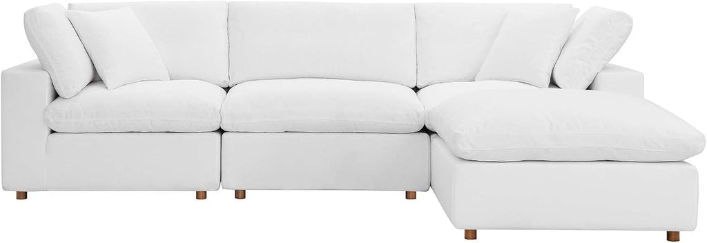 Modway Commix Down-Filled Overstuffed Upholstered 4-Piece Sectional Sofa