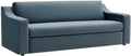 Modway Liora 87 Inch Stain-Resistant Performance Velvet Sofa in Cadet Blue - 3 Seater Upholstered Sofa Couch for Living Room Seating - Comfy Deep Seat Sofa with Scoop Arms