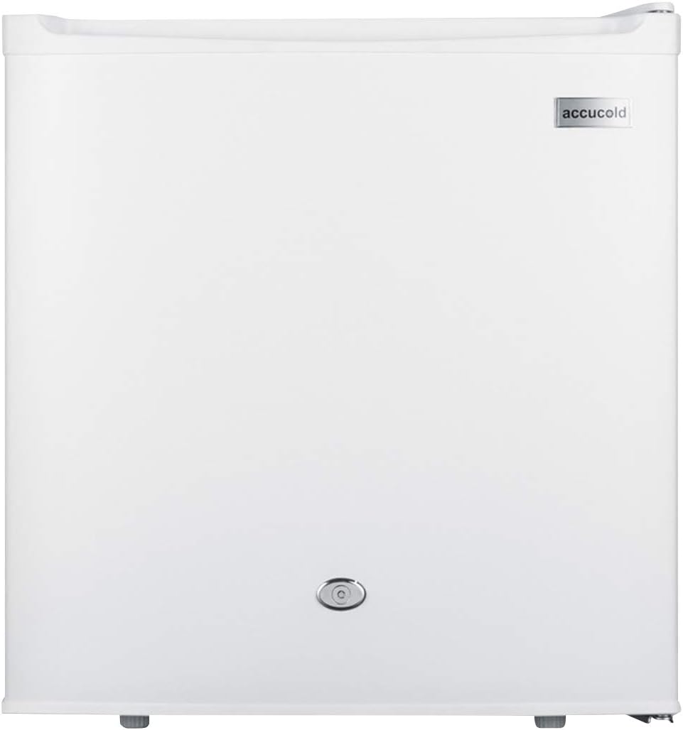 Summit Appliance FFAR23L Accucold 19' Wide Compact All-Refrigerator; Automatic Defrost; Factory-installed Lock; Internal Fan Cooling; 1.7 cu.ft Capacity; LED Lighting; Adjustable Thermostat; White