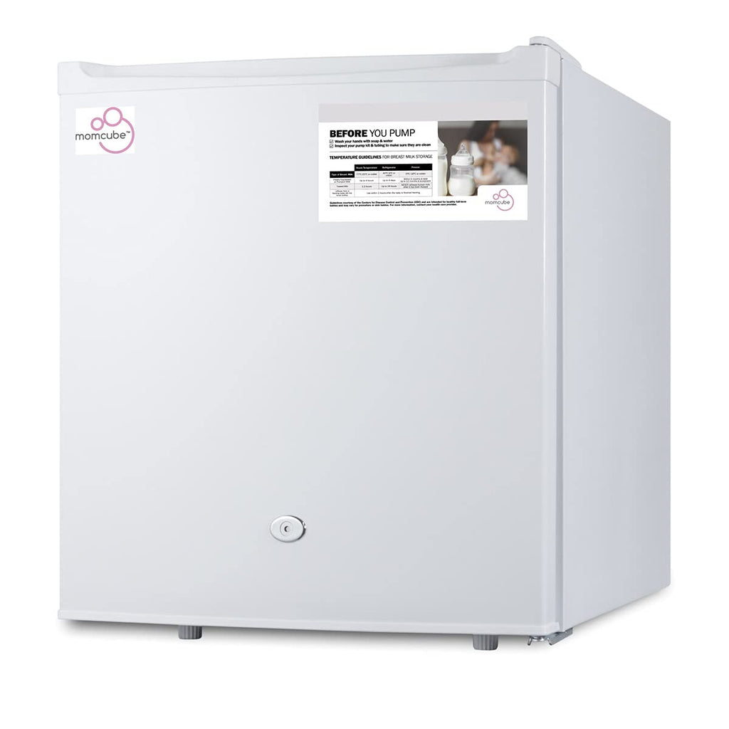ACCUCOLD Momcube 19' Breast Milk Refrigerator, 1.7 cu.ft. Capacity, Compact Refrigerator, Medical Refrigerator, Lock, White - MC2
