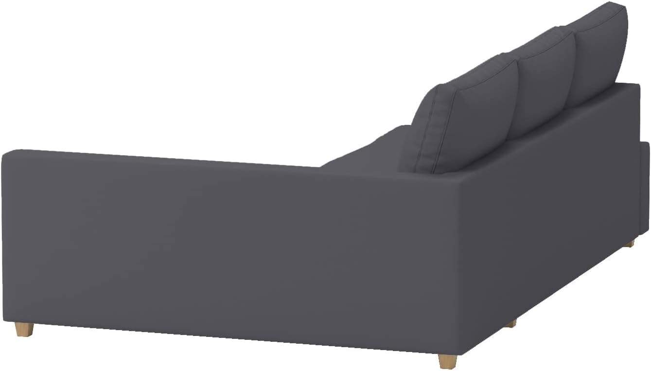 Durable Polyester Flax Friheten Sleeper Sofa Cover Replacement is Compatible with IKEA Friheten Sofa Bed, Or Corner, Or Sectional Slipcover. Sofa Cover Only (Dark Gray Left Chaise)