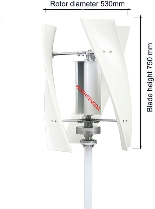 1000W 12V 24V 48V Portable Wind Power Turbine Generator Vertical Wind Turbine with Charge Controller for Outdoor Courtyard Use and Wind Turbine Systems