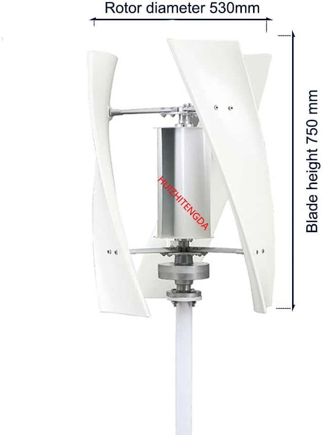 Wind Turbine Generator Kit 1000W 12V 24V 48V Portable Vertical Wind Power Turbine Generator Kit,3 Blade Wind Generator Kit with Charge Controller