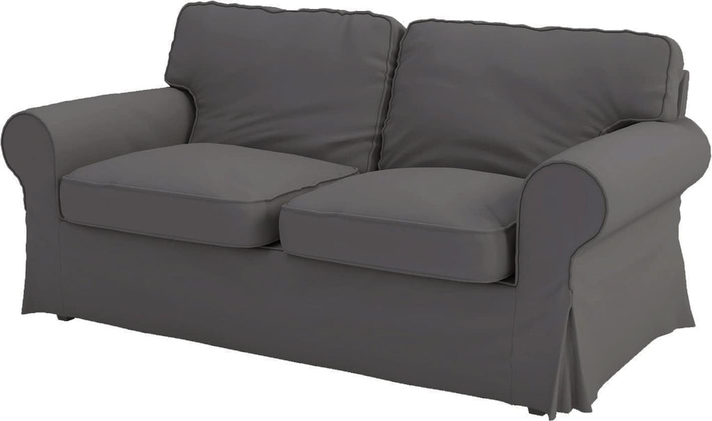 Polyester Flax Ektorp Loveseat Sofa Cover Replacement Slipcover Compatible with IKEA Ektorp Sofa (Polyester Deep Gray Loveseat)
