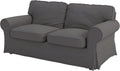 Polyester Flax Ektorp Loveseat Sofa Cover Replacement Slipcover Compatible with IKEA Ektorp Sofa (Polyester Deep Gray Loveseat)