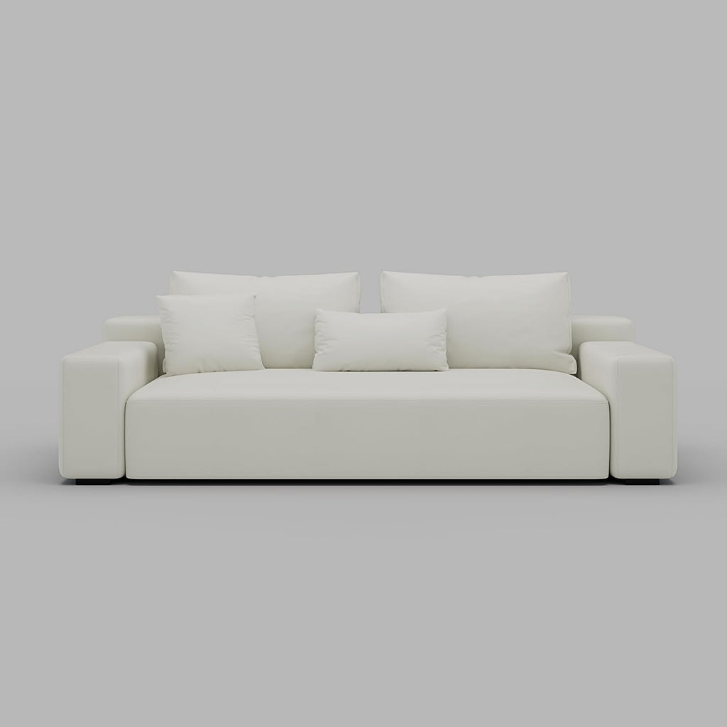 Acanva Modern Oversized Modular L Shaped Sectional Sofa Set for Living Room, Minimalist Style Comfy 4-Seat Corner Couch, 3-Seat, Vegan Leather