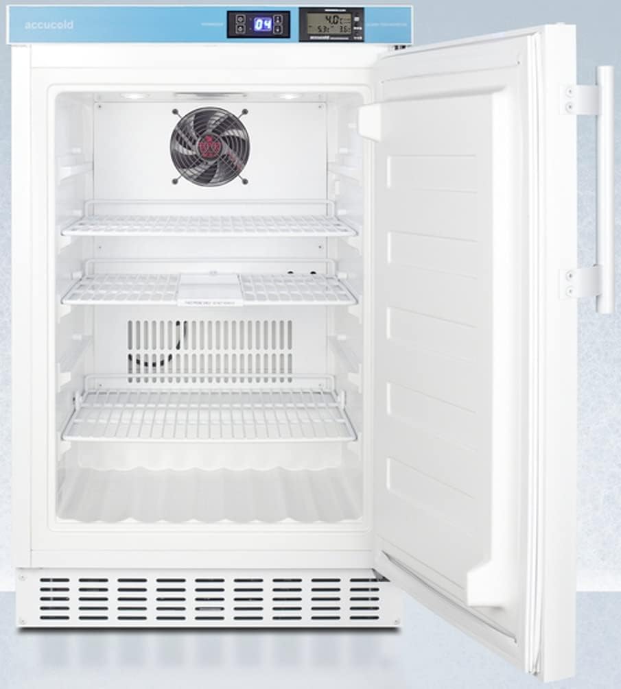 ACCUCOLD ACR45LCAL Pharmacy ADA Compliant 20' Wide Built-in Undercounter All-Refrigerator with NIST Calibrated Alarm/Thermometer, Vaccine Storage, Frost-Free, Self-Closing Door and Lock…