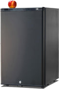 Compact Refrigerator with Lock 1.7 Cu.Ft, 12V/110V Mini RV Fridge, Reversible Door, Quiet Absorption Refrigerator for Bedroom, Camper, Semi Truck, Boat, Light, Black