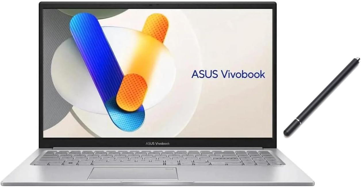 ASUS Vivobook Laptop 15.6' FHD Touchscreen | 10-Core Intel 7 150U | Intel Iris Xe Graphics | Webcam | Backlit |Silver | 16GB RAM | 1024GB SSD | Windows 11 Home | Bundle with Stylus Pen