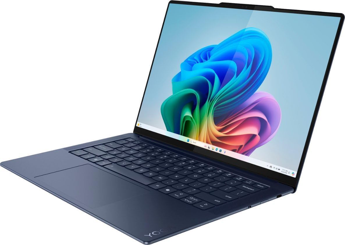 Lenovo Yoga Slim 7X Laptop with Snapdragon X Elite X1E-78-100 Processor, 14.5' 3K Touchscreen OLED 1000 Nits Display, 16GB RAM, 1TB SSD, 1080P FHD IR Hybrid Cam, and Windows 11 Home 64 ARM