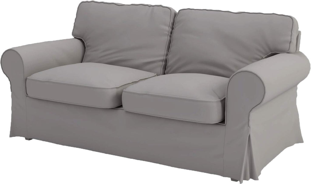 Cotton Ektorp Loveseat Cover Replacement is Made Compatible for IKEA Ektorp Loveseat Sofa Slipcover (Light Gray Loveseat)