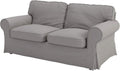 Cotton Ektorp Loveseat Cover Replacement is Made Compatible for IKEA Ektorp Loveseat Sofa Slipcover (Light Gray Loveseat)