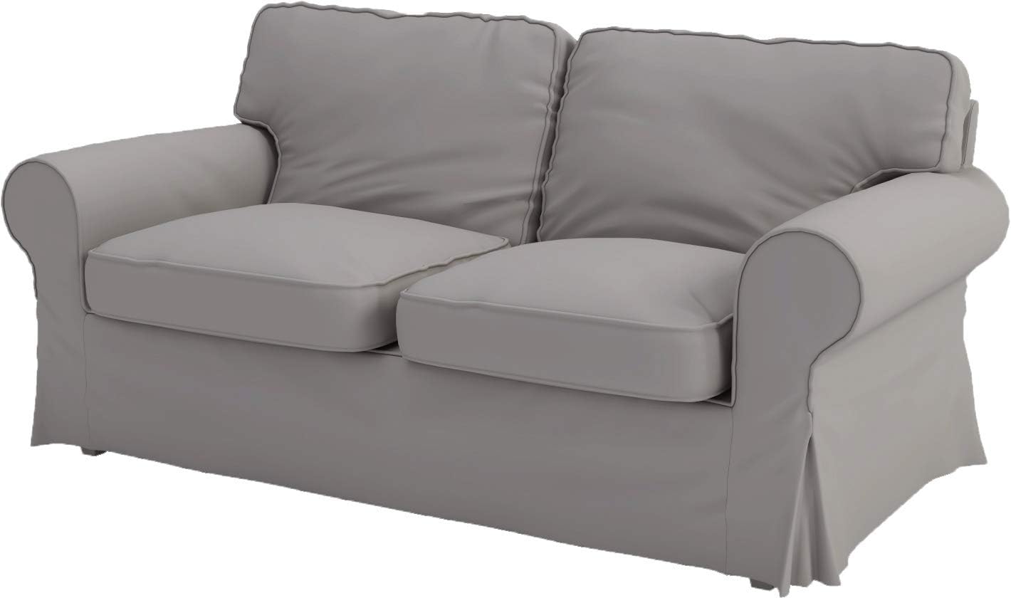 Cotton Ektorp Loveseat Cover Replacement is Made Compatible for IKEA Ektorp Loveseat Sofa Slipcover (Light Gray Loveseat)