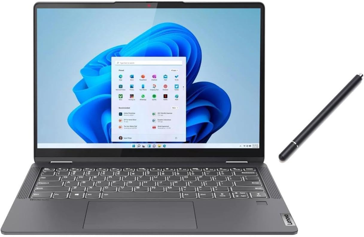 Lenovo Flex 5i 14' Touchscreen 2-in-1 Laptop | Intel Core i5-1235U Processor | 8GB RAM | 512GB SSD | Intel Iris Xe Graphics | Backlit | Fingerprint | Windows 11 S | Bundle with Stylus Pen