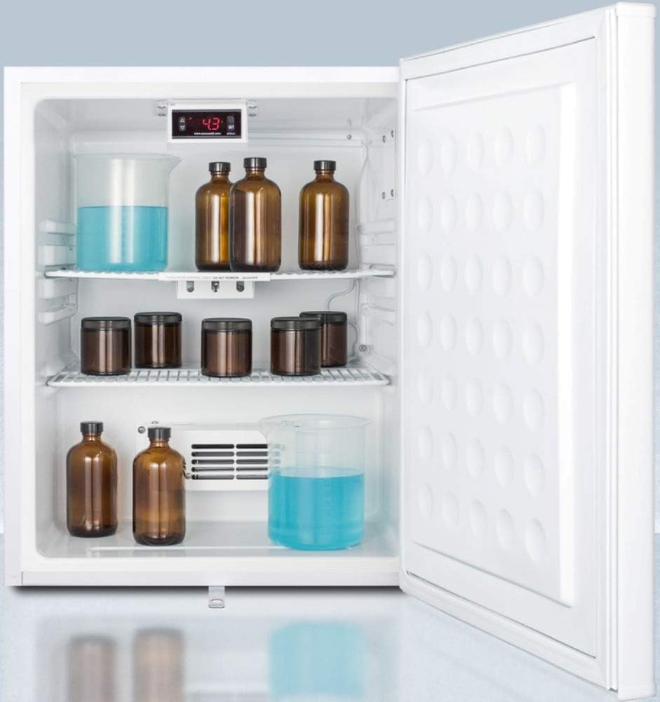 ACCUCOLD Compact Refrigerator - White Medical Mini Fridge, 2.4 cu.ft. capacity- FF28LWHPRO