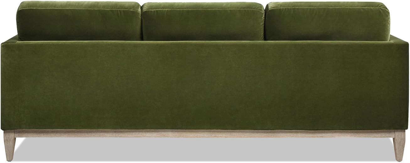 Jennifer Taylor Home Knox 89' Modern Farmhouse Reversible Chaise Sectional Sofa, Olive Green Performance Velvet