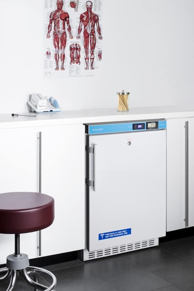 ACCUCOLD ACR45LCAL Pharmacy ADA Compliant 20' Wide Built-in Undercounter All-Refrigerator with NIST Calibrated Alarm/Thermometer, Vaccine Storage, Frost-Free, Self-Closing Door and Lock…
