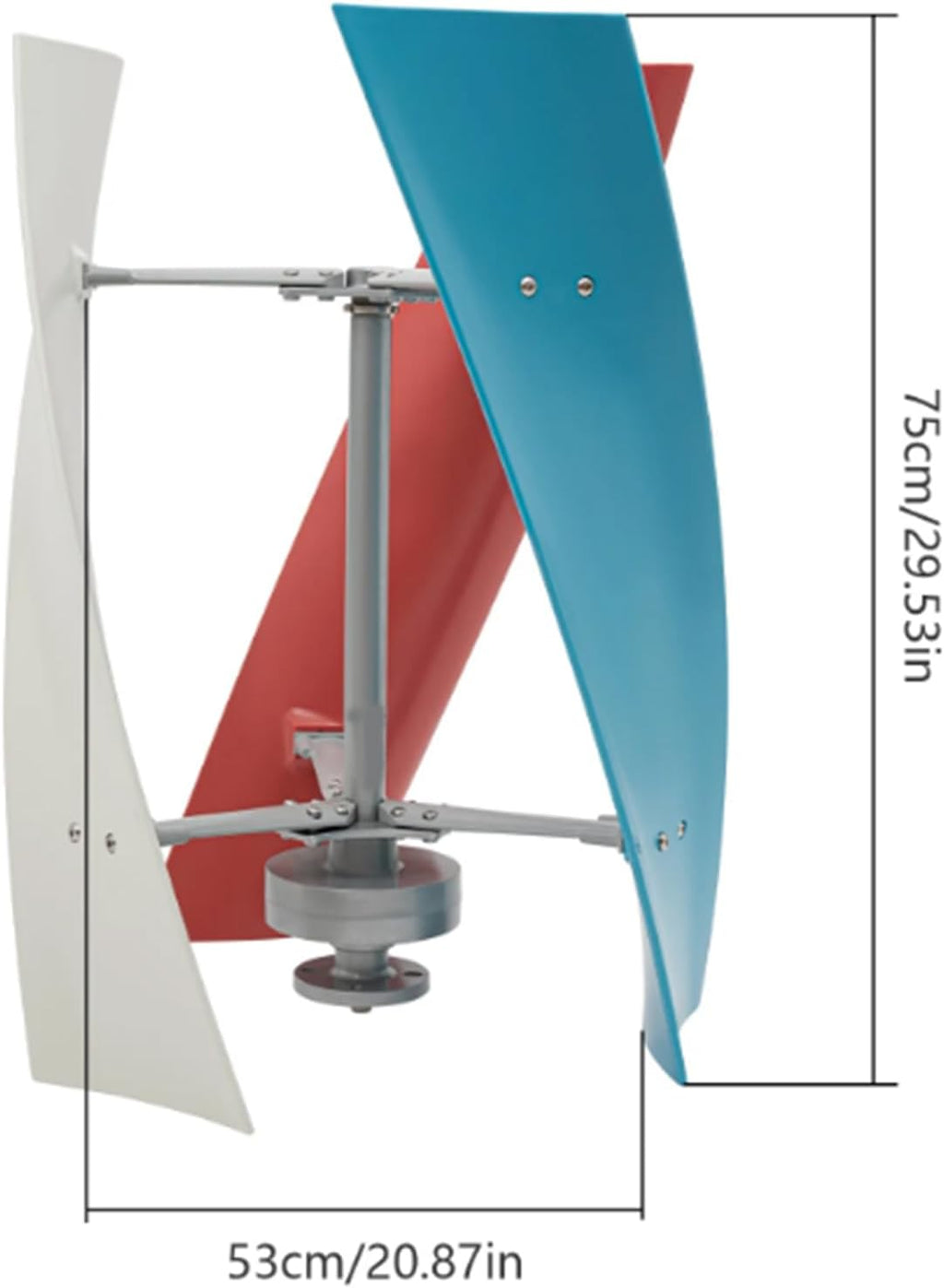 1000W Vertical Wind Generator Wind Turbine,Portable 12V/24V/48V with Controller Power Turbine 3 Blade for Courtyard Outdoor Streets
