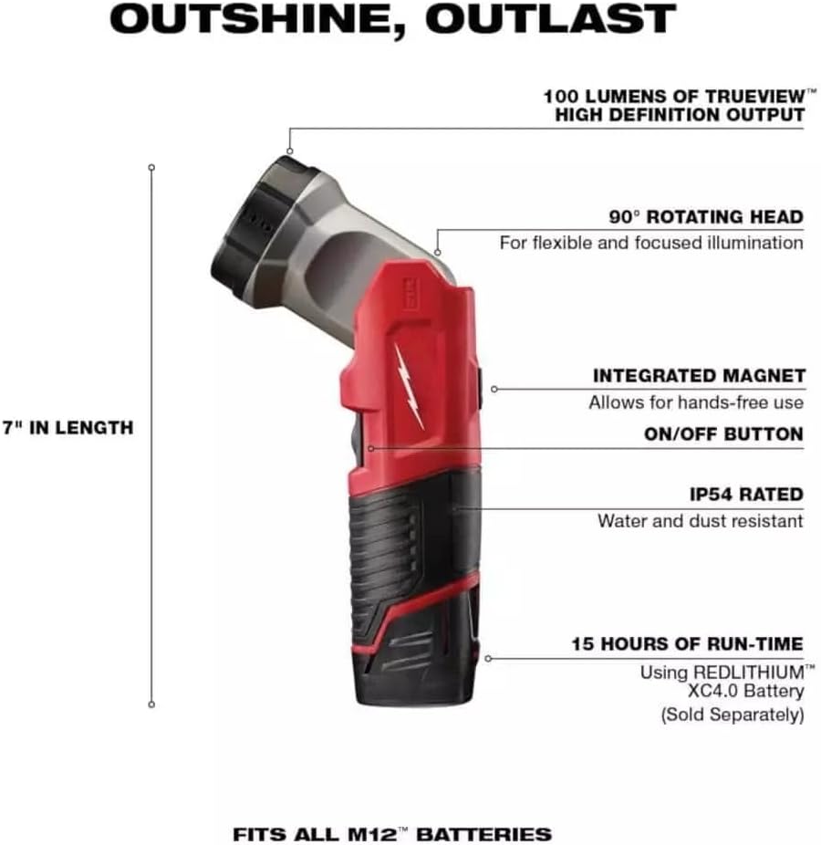 3497-24 for Milwaukee M12 FUEL 4-Tool Combo Kit 3404-20 1/2' Hammer Drill/Driver, 3453-20 1/4' Hex Impact Driver, 2520-20 Recip Saw, 49-24-0146 Work Light