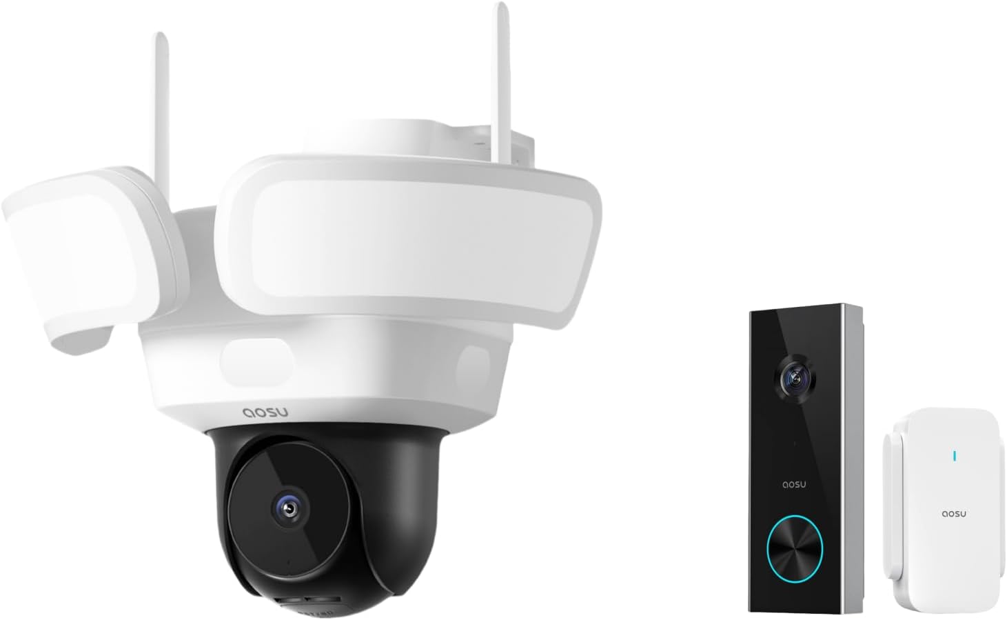 aosu Floodlightcam Pro Wired + 2K Doorbell Camera