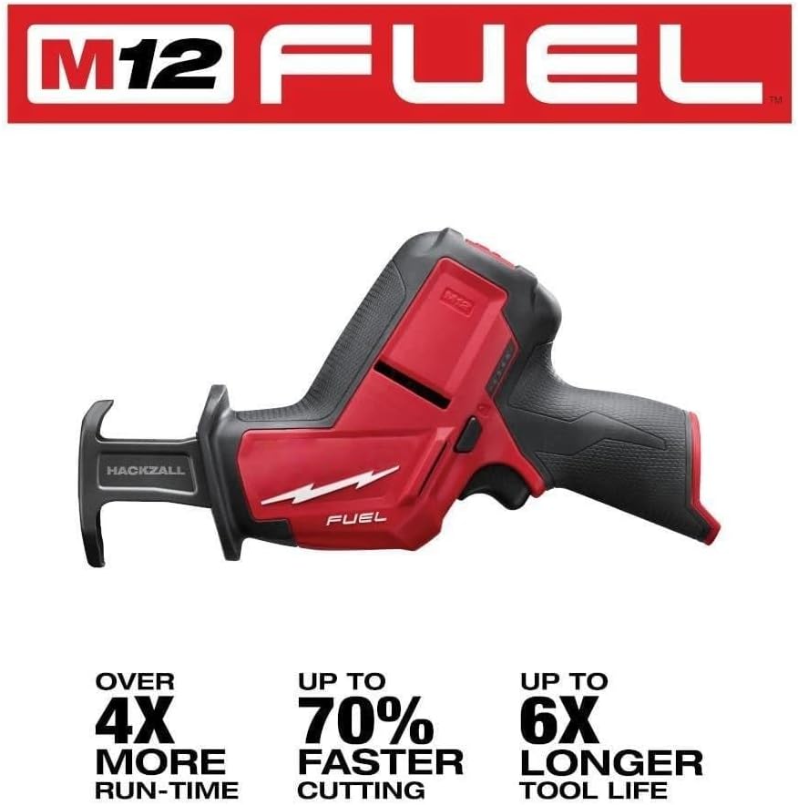 3497-24 for Milwaukee M12 FUEL 4-Tool Combo Kit 3404-20 1/2' Hammer Drill/Driver, 3453-20 1/4' Hex Impact Driver, 2520-20 Recip Saw, 49-24-0146 Work Light
