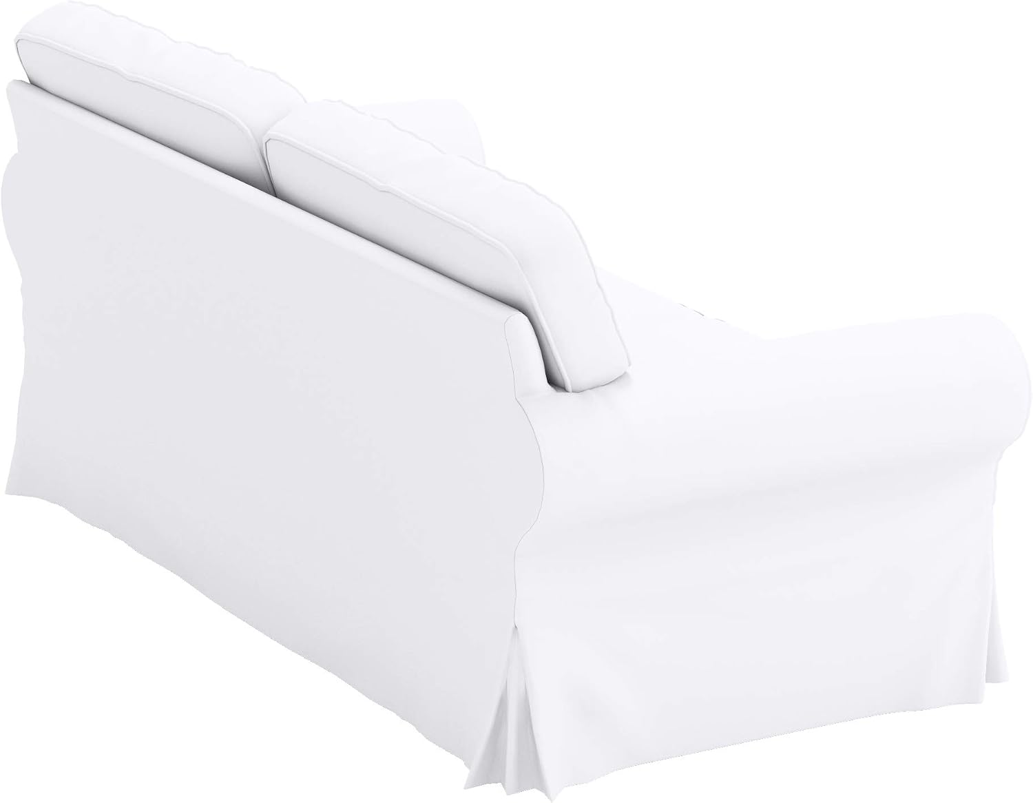 Cotton Ektorp Loveseat Cover Replacement is Made Compatible for IKEA Ektorp Loveseat Sofa Slipcover(White Loveseat)