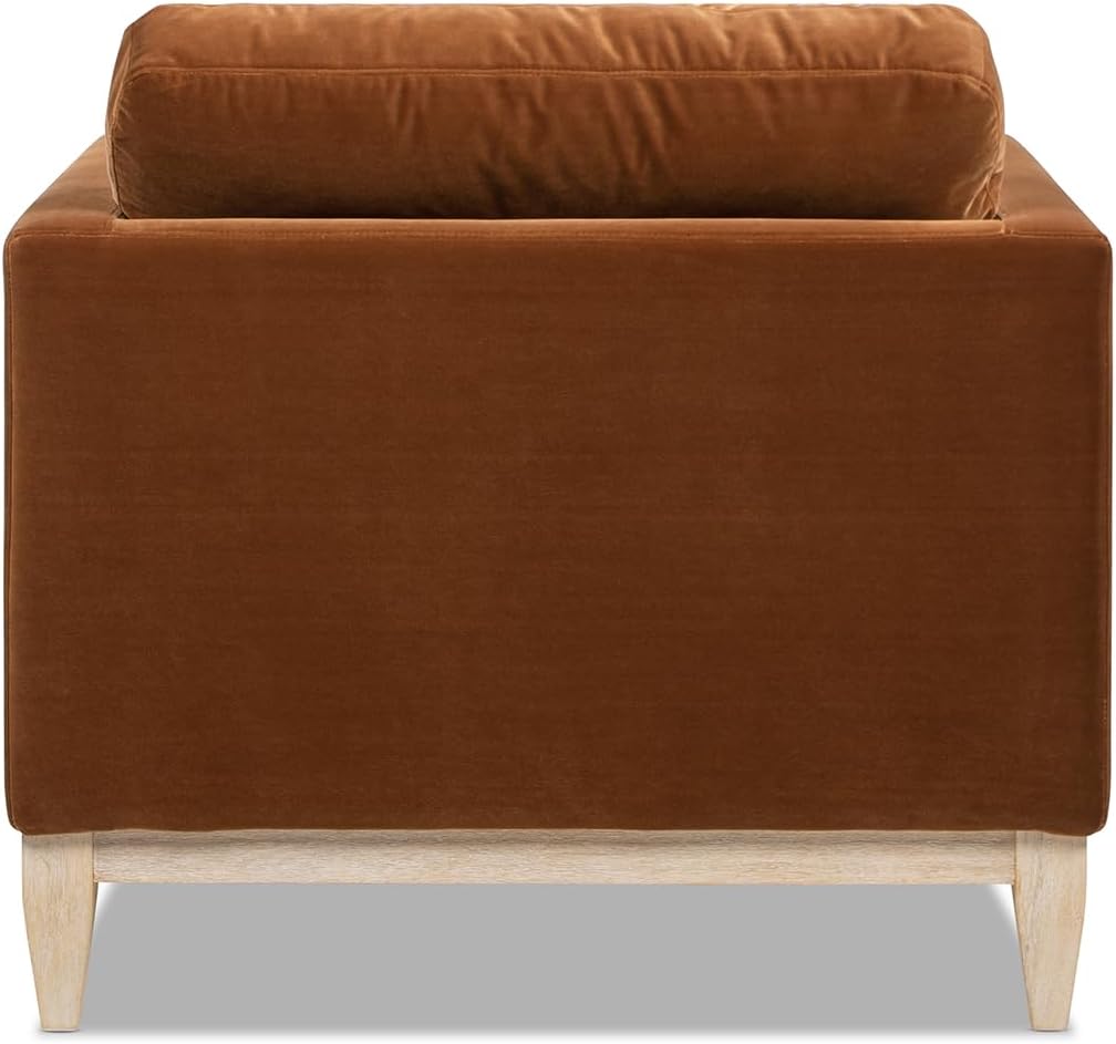 Jennifer Taylor Home Knox 65' Modern Farmhouse Chaise Lounge Chair, Burnt Orange Performance Velvet