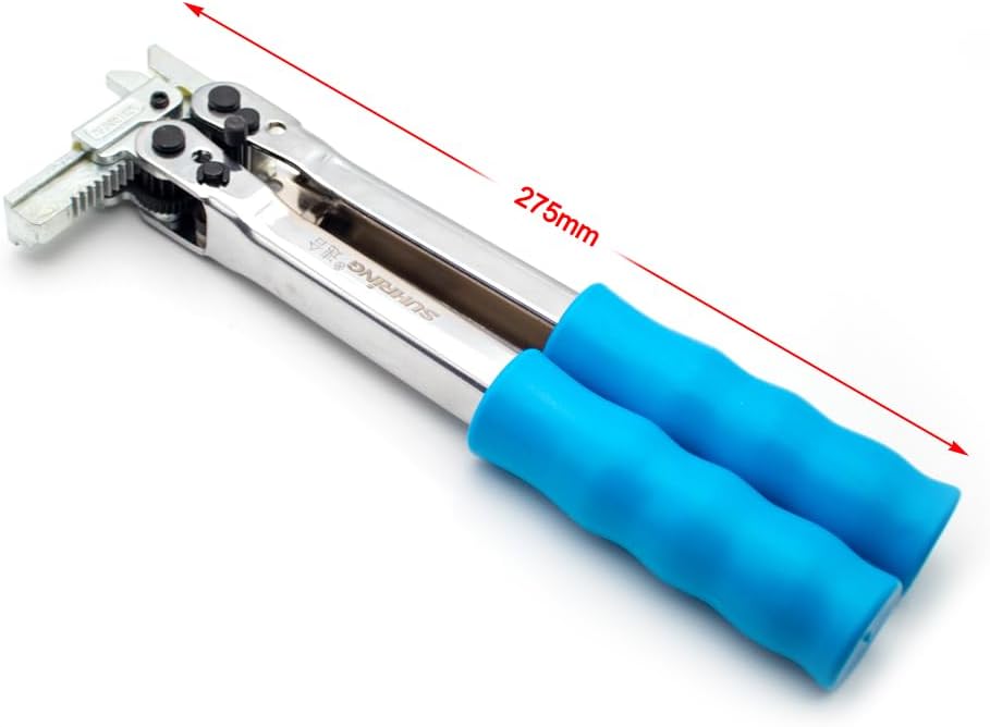 iDili FRK-8 Manual Crimping Tool for 8mm Refrigerator Lock Ring - Copper, Iron, Aluminum Pipe Crimper Pliers for Appliance Repair, Quick-Close Hand Tool