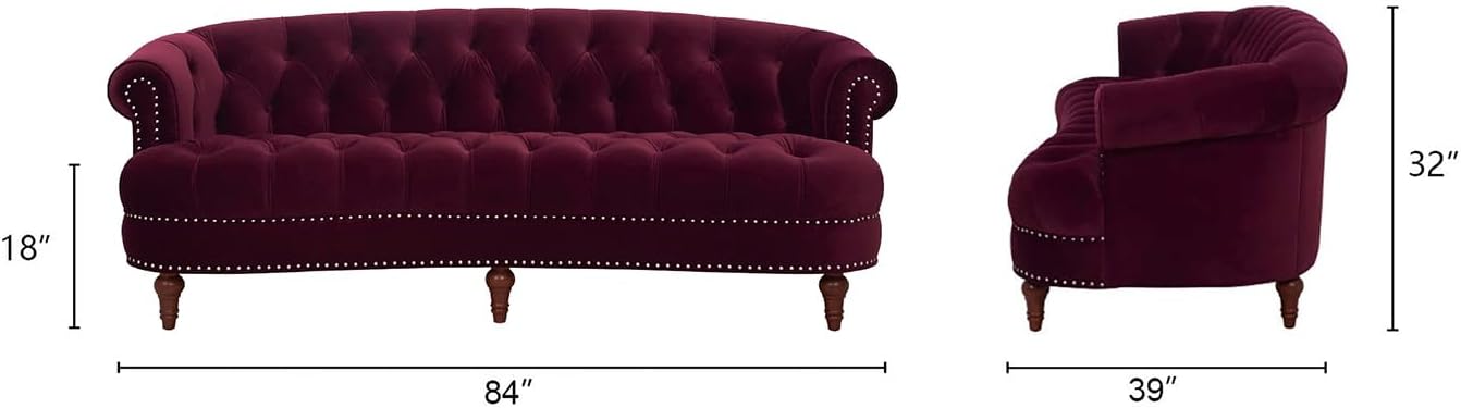 Jennifer Taylor Home La Rosa Victorian Chesterfield Tufted Sofa