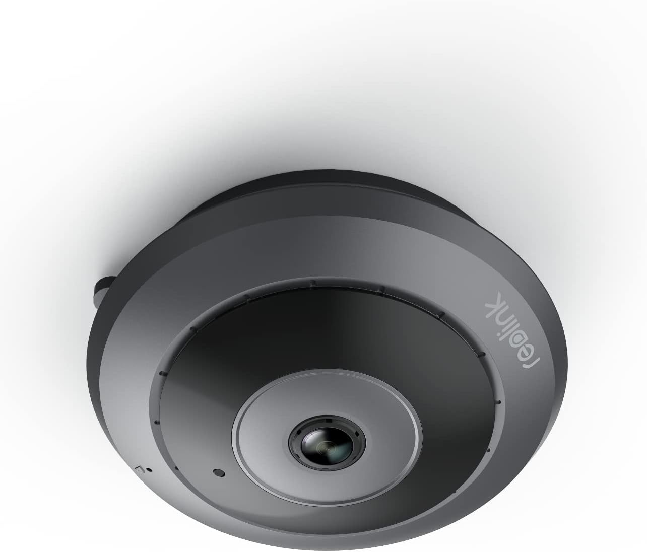 REOLINK WiFi Security Fisheye Camera, 2K+ 6MP 360° Panorama, 2.4/5GHz WiFi Indoor Wireless Security Camera, Person Motion Detection, Supports up to 512GB microSD, Ceiling/Wall/Desk Mount, FE-W (Black)