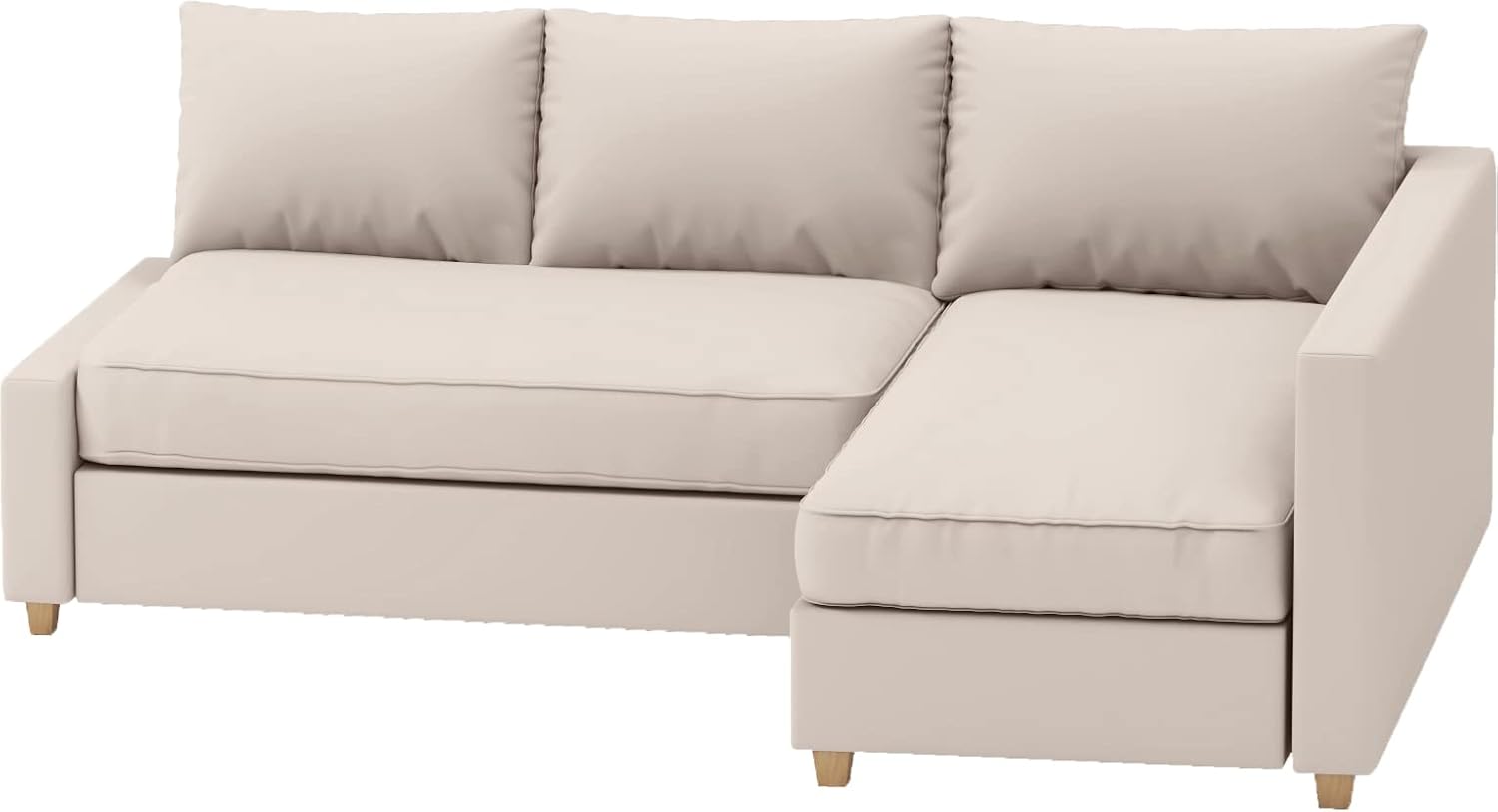 Durable Polyester Flax Friheten Sleeper Sofa Cover Replacement is Compatible with IKEA Friheten Sofa Bed, Or Corner, Or Sectional Slipcover. Sofa Cover Only (Light Beige Left Chaise)