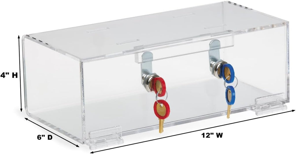 Omnimed Clear Acrylic Fridge Lockbox with Two Locks