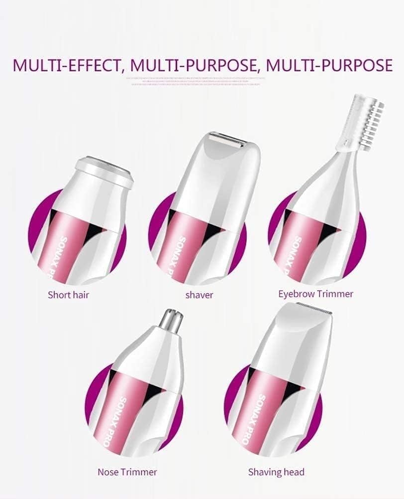 5 in 1 Electric Epilator Set Includes A Shaving Device for Private Parts, A Pubic Knife for The Armpits, A for Cutting The Eyebrows - Precise Hair Removal