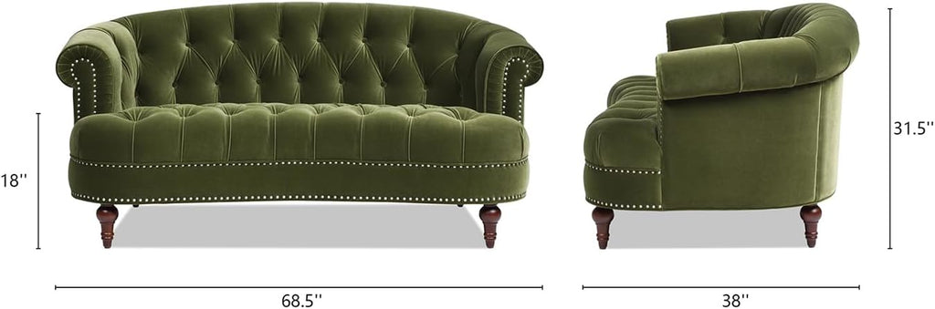 Jennifer Taylor Home La Rosa Victorian Chesterfield Loveseat