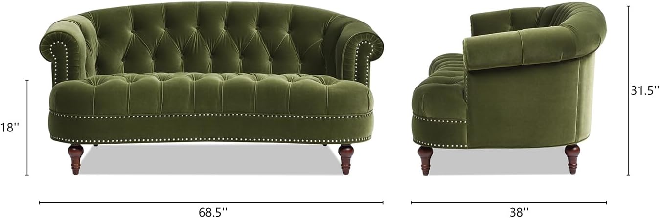 Jennifer Taylor Home La Rosa Victorian Chesterfield Loveseat