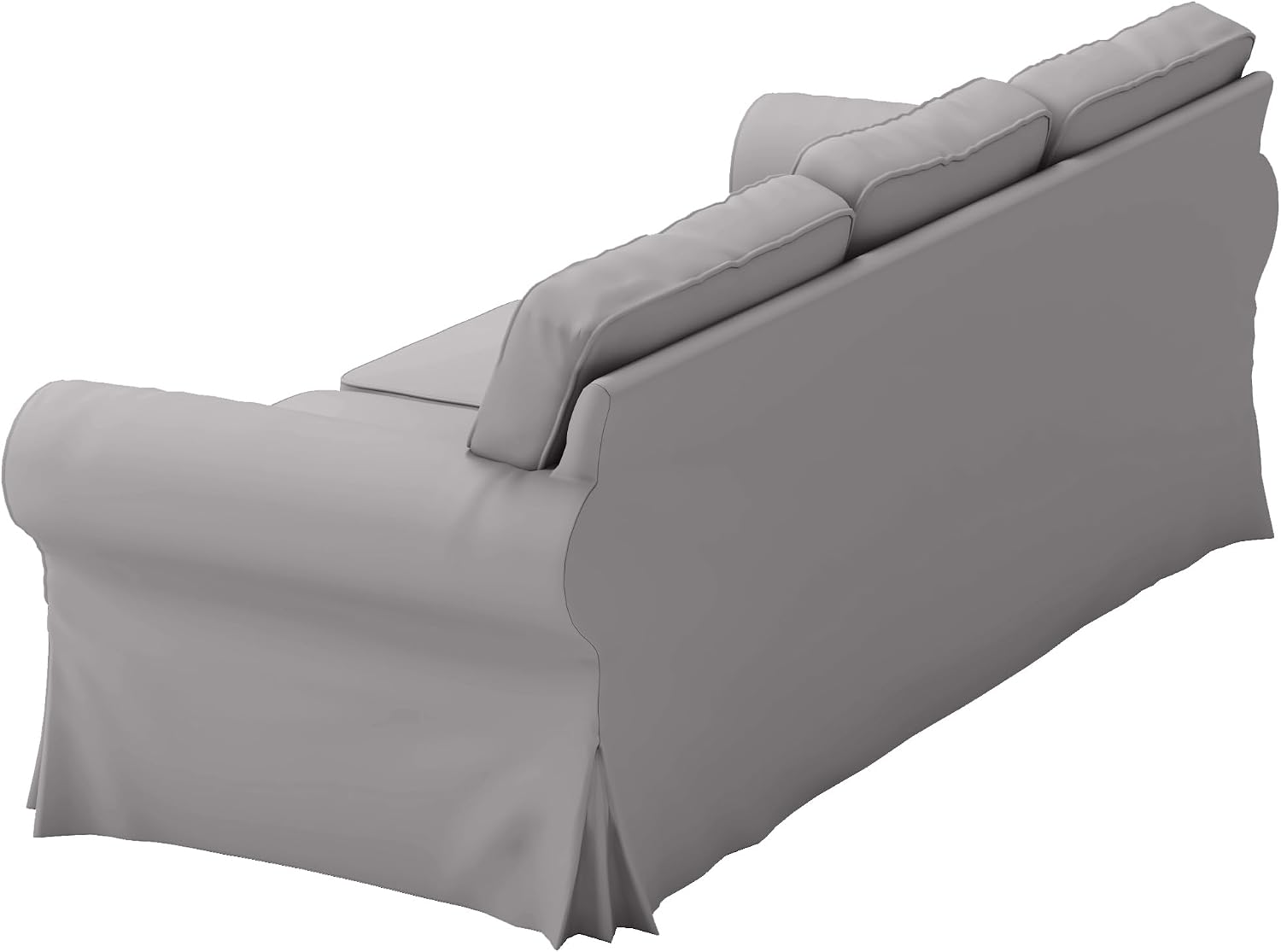 Heavy Cotton Ektorp 3 Seat Sofa Cotton Cover Replacement Compatible with IKEA Ektorp Three Seat Sofa Slipcover (Light Gray Durable Cotton)