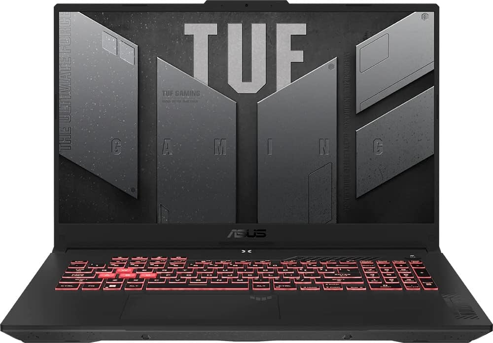 ASUS TUF Gaming Laptop, 17.3' 1920 x 1080 144Hz, AMD Ryzen 7 7735HS 8-Core, NVIDIA Geforce RTX 4050 6GB, 32GB DDR5, 1TB SSD, Windows 10 Pro, WiFi 6, Bluetooth 5.3, 720p HD Camera, Mecha Gray