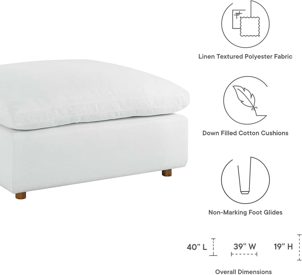 Modway Commix Down-Filled Overstuffed Upholstered 4-Piece Sectional Sofa