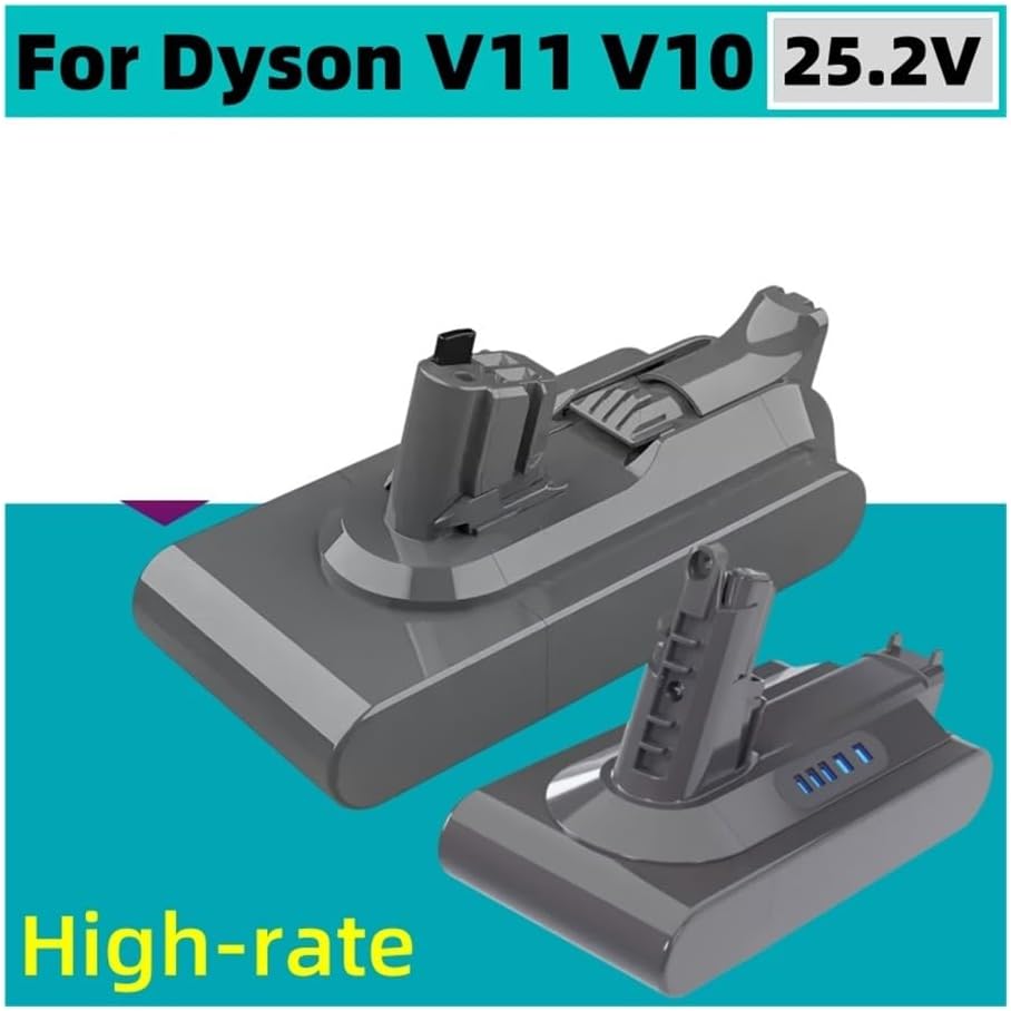 25.2V 12800mAh Battery Compatible with Dyson SV15 Serie Vacuum Cleaner Fluffy-Absolute Extra V11 Absolute V11 V10 V8 SV17 V12 SV20(V12 12800mAh 2PCS)