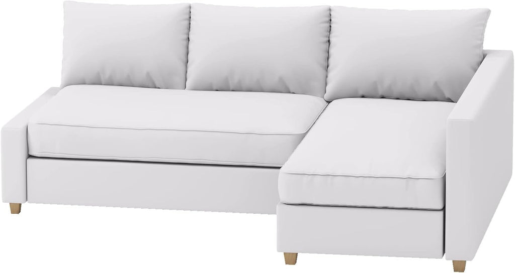 Durable Polyester Flax Friheten Sleeper Sofa Cover Replacement is Compatible with IKEA Friheten Sofa Bed, Or Corner, Or Sectional Slipcover. Sofa Cover Only (White Left Long)